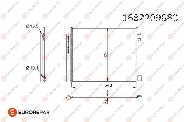 Condenseur, climatisation EUROREPAR 1682209880