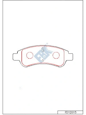Kit de plaquettes de frein, frein à disque FBK FD12015
