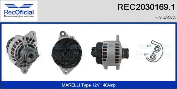 Alternateur RECOFICIAL REC2030169.1