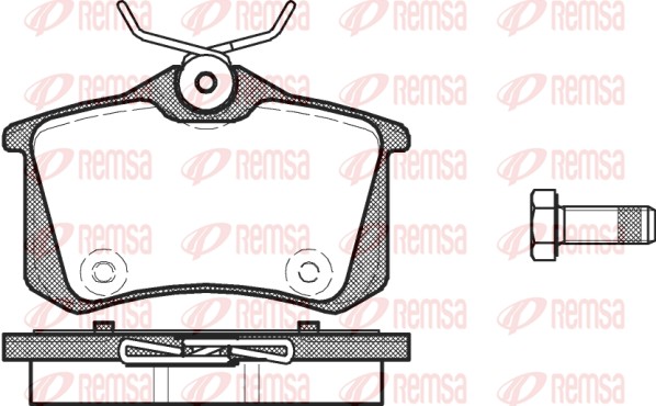 Kit de plaquettes de frein, frein à disque REMSA 0263.14