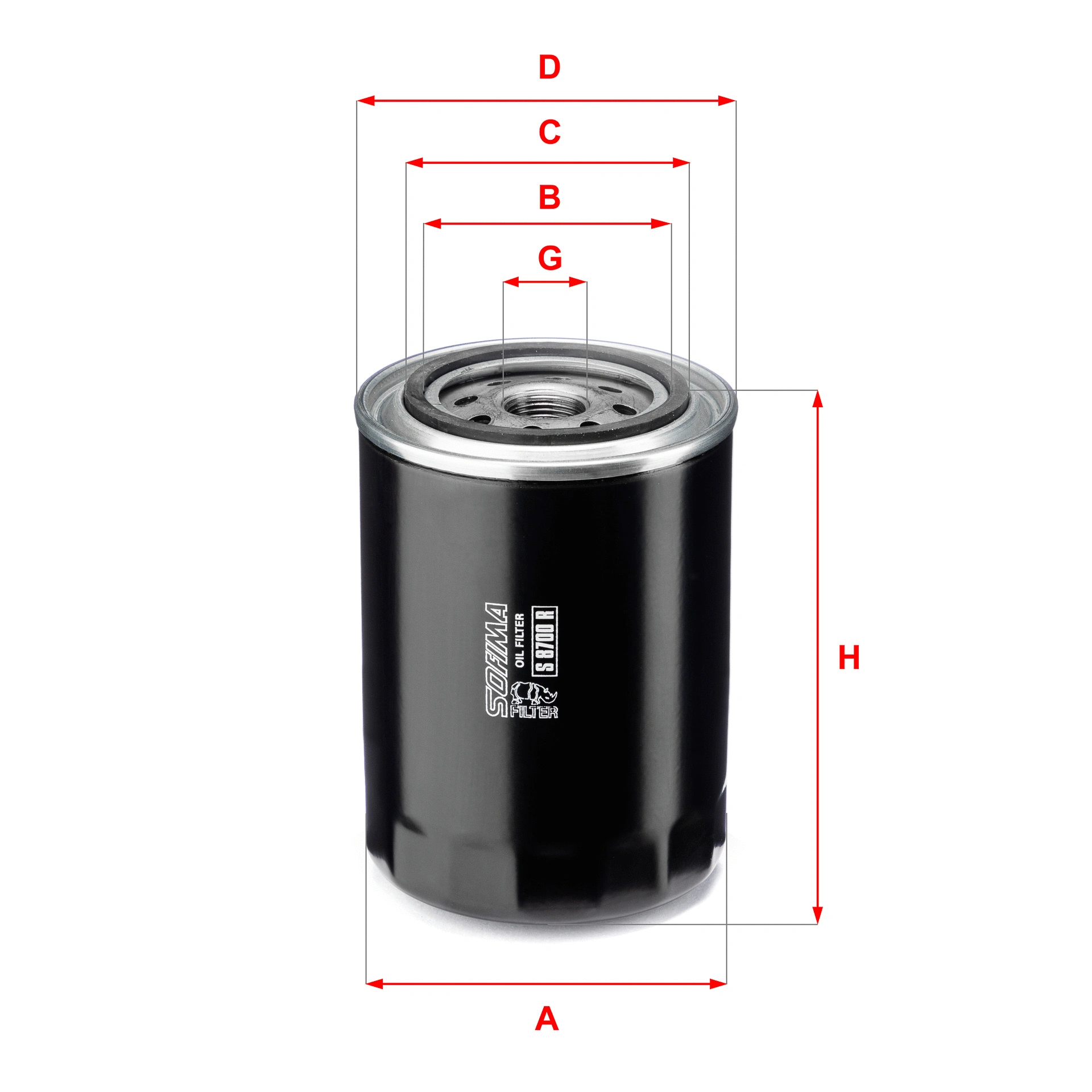 Filtre à huile SOFIMA S 8700 R