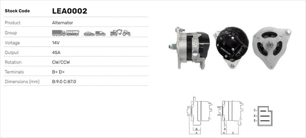 Alternateur LUSA LEA0002