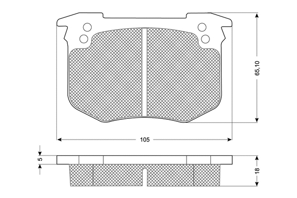 Kit de plaquettes de frein, frein à disque PROCODIS FRANCE PF1041