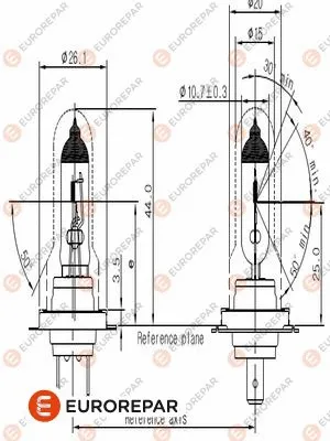 Ampoule, projecteur principal EUROREPAR 1616431480