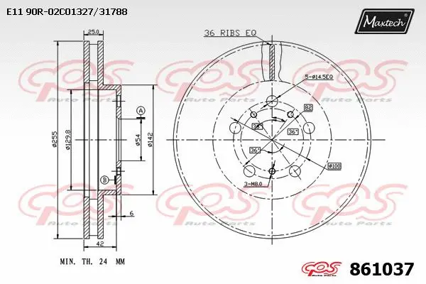 Disque de frein MAXTECH 861037