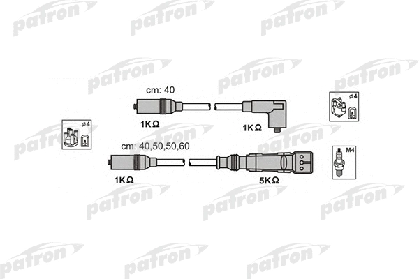 Kit de câbles d'allumage PATRON PSCI1002