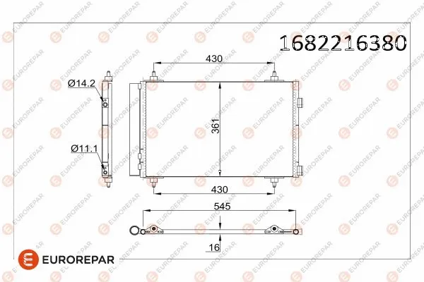 Condenseur, climatisation EUROREPAR 1682216380
