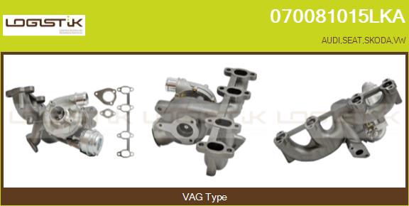 Turbocompresseur, suralimentation LGK 070081015LKA