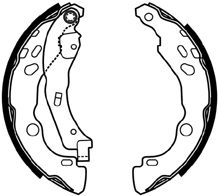 Jeu de mâchoires de frein ABTEX ABS4043