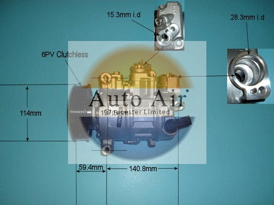 Compresseur, climatisation AUTO AIR GLOUCESTER 14-1253