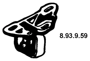 Support, silencieux EBERSPÄCHER 8.93.9.59