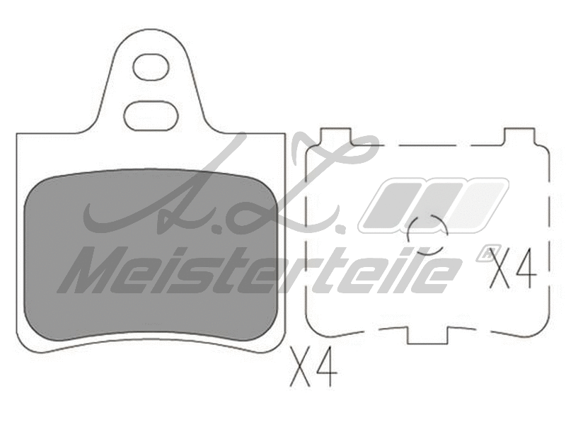 Kit de plaquettes de frein, frein à disque A.Z. Meisterteile AZMT-44-022-2152