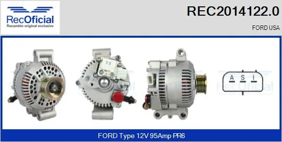 Alternateur RECOFICIAL REC2014122.0