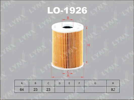 Filtre à huile LYNXAUTO LO-1926