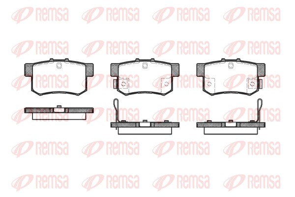 Kit de plaquettes de frein, frein à disque REMSA 0325.22
