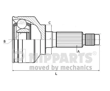 Jeu de joints, arbre de transmission NIPPARTS N2823140