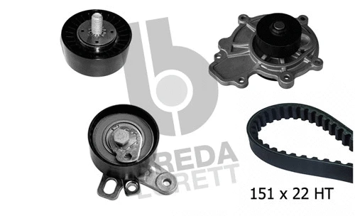 Pompe à eau + kit de courroie crantée BREDA LORETT KPA0330A