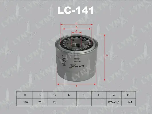 Filtre à huile LYNXAUTO LC-141