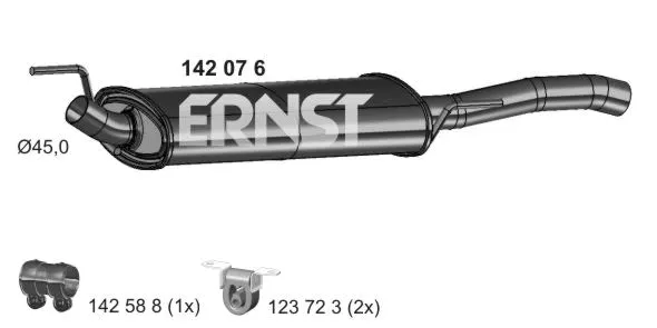 Silencieux arrière ERNST 142076