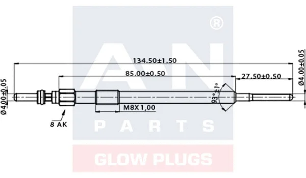 Bougie de préchauffage A-N PARTS A-N134072