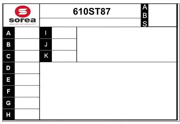 Arbre de transmission STARTCAR 610ST87