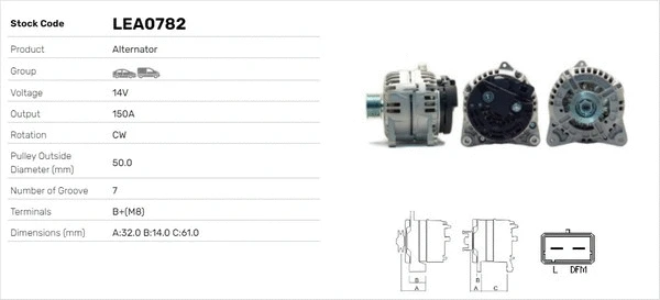 Alternateur LUSA LEA0782