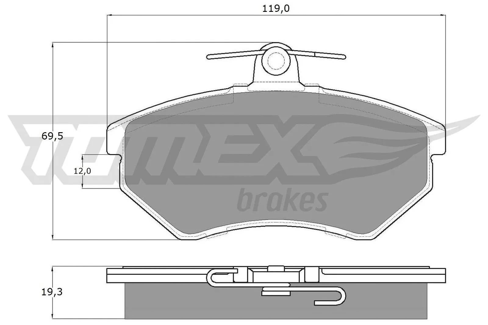 Kit de plaquettes de frein, frein à disque TOMEX Brakes TX 10-11
