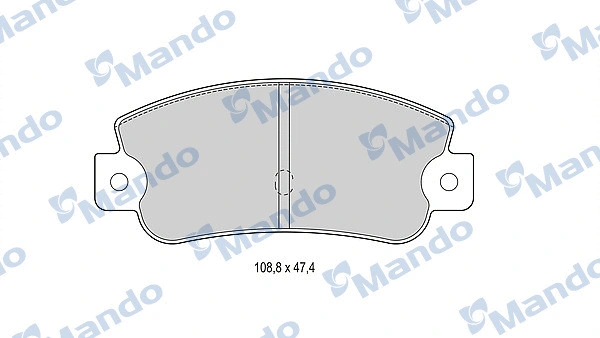 Kit de plaquettes de frein, frein à disque MANDO MBF015072