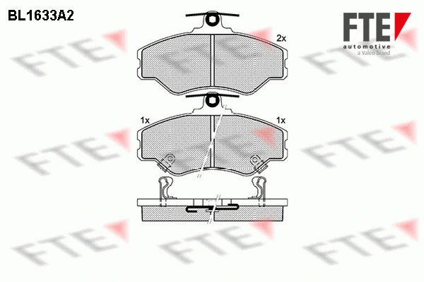 Kit de plaquettes de frein, frein à disque FTE 9010257