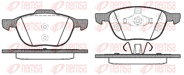 Kit de plaquettes de frein, frein à disque REMSA 1082.30