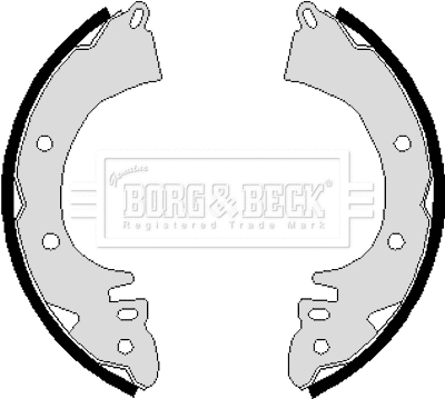 Jeu de mâchoires de frein BORG & BECK BBS6114