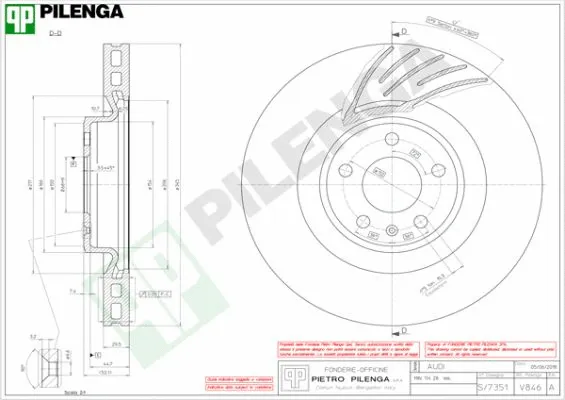 Disque de frein PILENGA V846