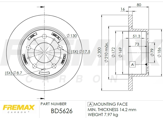 Disque de frein FREMAX BD-5626