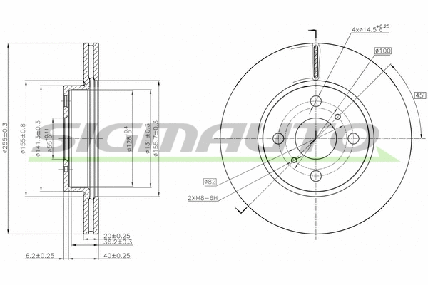 Disque de frein SIGMAUTO DBB710V