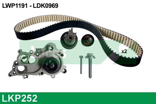 Pompe à eau + kit de courroie crantée LUCAS LKP252