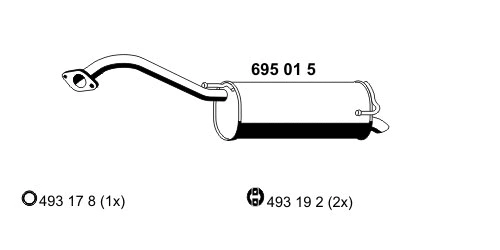 Silencieux arrière ERNST 695015