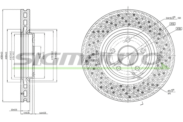 Disque de frein SIGMAUTO DBB981VLS