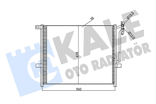 Condenseur, climatisation KALE OTO RADYATÖR 345625