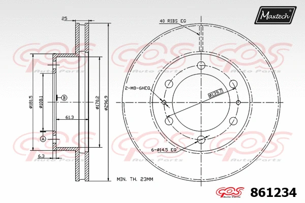 Disque de frein MAXTECH 861234
