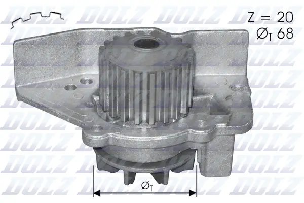 Pompe à eau, refroidissement du moteur DOLZ C118