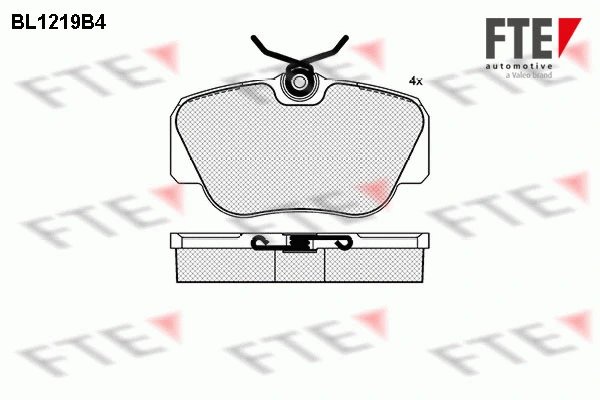 Kit de plaquettes de frein, frein à disque FTE 9010065
