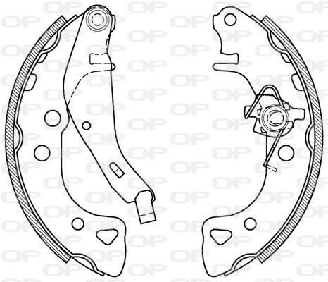 Jeu de mâchoires de frein OPEN PARTS BSA2061.00