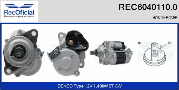 Démarreur RECOFICIAL REC6040110.0