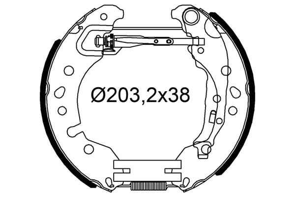 Jeu de mâchoires de frein VALEO 554946
