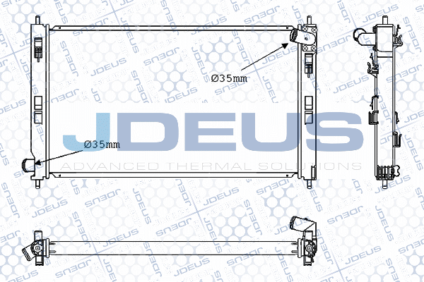 Radiateur, refroidissement du moteur JDEUS M-0180240