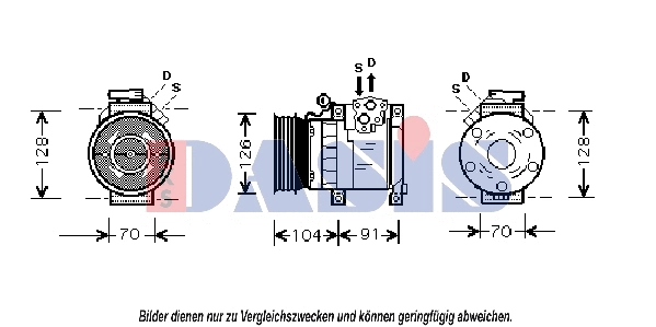 Compresseur, climatisation AKS DASIS 851363N