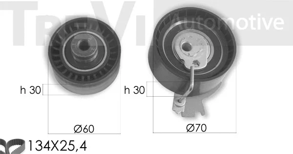 Pompe à eau + kit de courroie crantée TREVI AUTOMOTIVE KD1364HP
