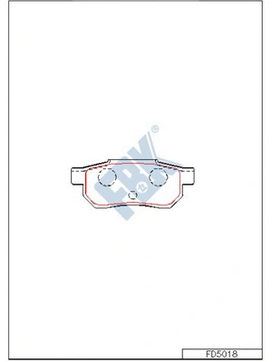 Kit de plaquettes de frein, frein à disque FBK FD5018