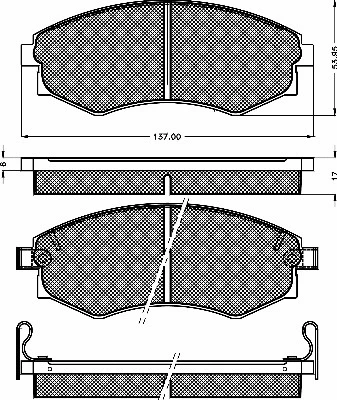 Kit de plaquettes de frein, frein à disque BSF 10126