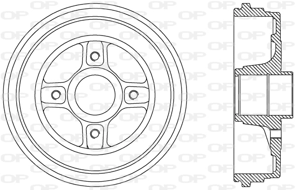Tambour de frein OPEN PARTS BAD9069.30
